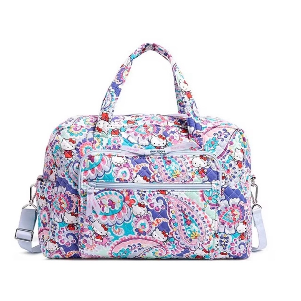 NWT Vera Bradley Hello Kitty Paisley Weekender Travel Bag
